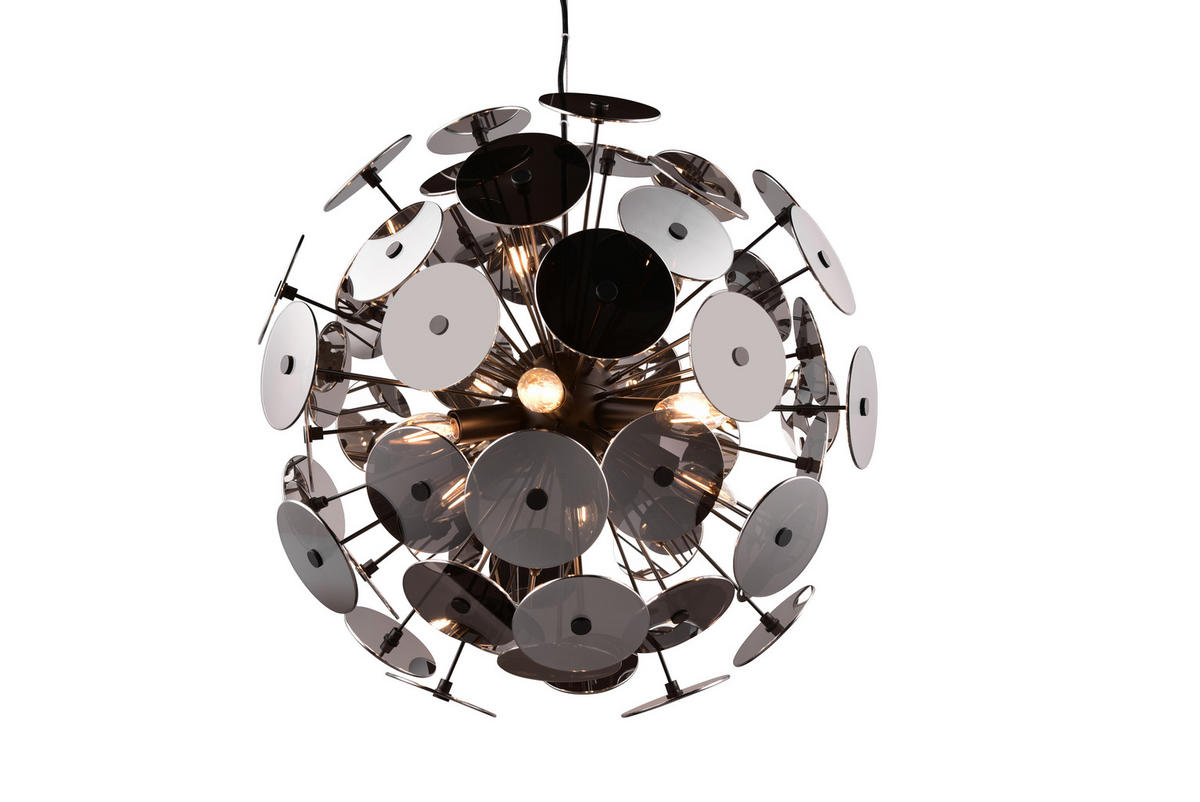 PENDELLEUCHTE 54/150 cm  - Chromfarben/Schwarz, Design, Glas/Metall (54/150cm) - Trio Leuchten