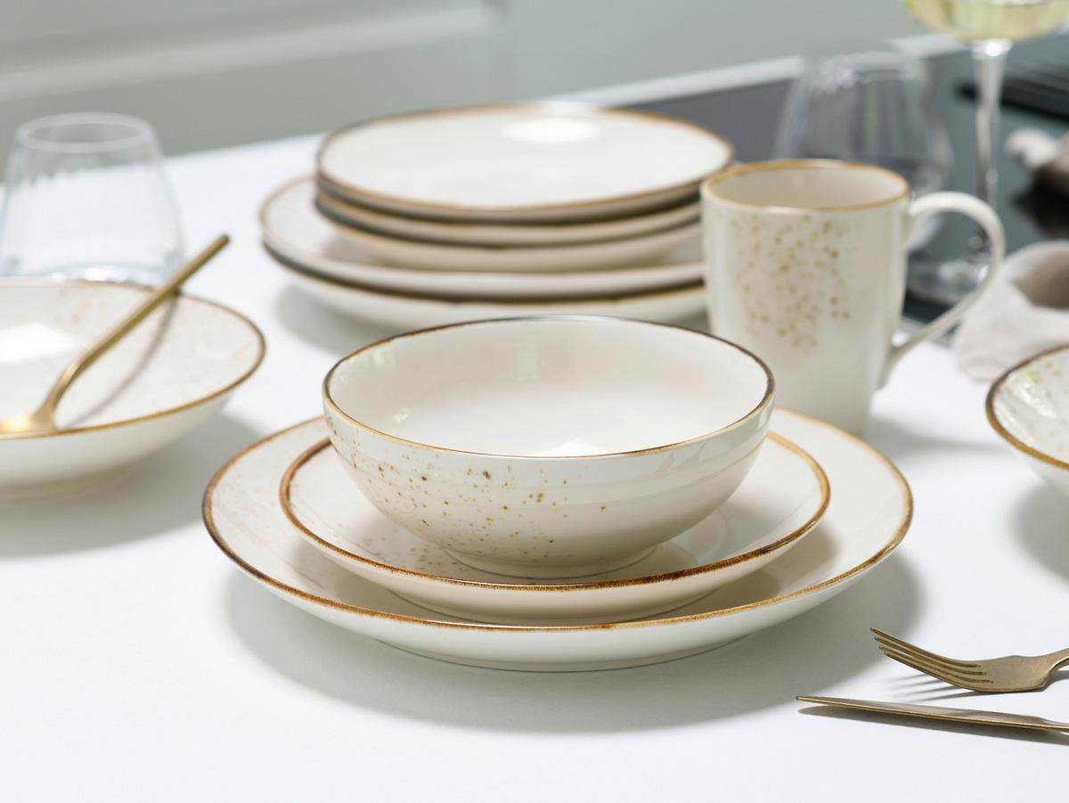 KOMPLETT SERVIS Nature Collection 20 delar  - cremefärgad, Basics, keramik - Creatable