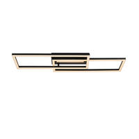DECKENLEUCHTE Ovaloid 75/7,5/30 cm  - Schwarz/Weiß, Design, Kunststoff/Metall (75/7,5/30cm)