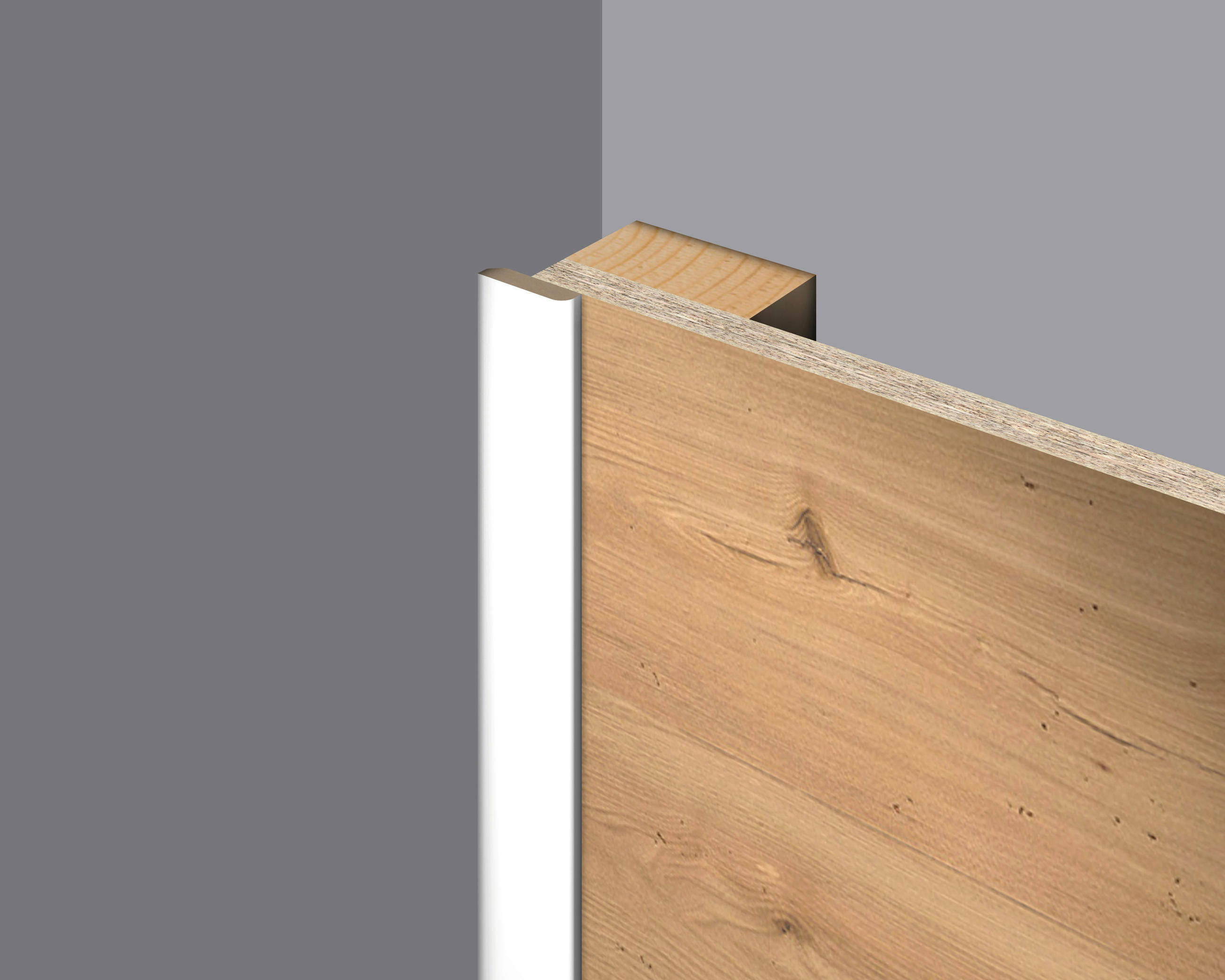 Abdeckleiste weiß  - Weiß, Basics, Naturmaterialien (240/0.6/2.5cm) - Egger Holzwerkstoffe