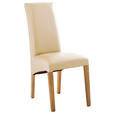 STUHL  Beinauswahl, Stoffauswahl Lederlook  - Eichefarben/Beige, KONVENTIONELL, Holz/Textil (47/102/57cm) - Carryhome
