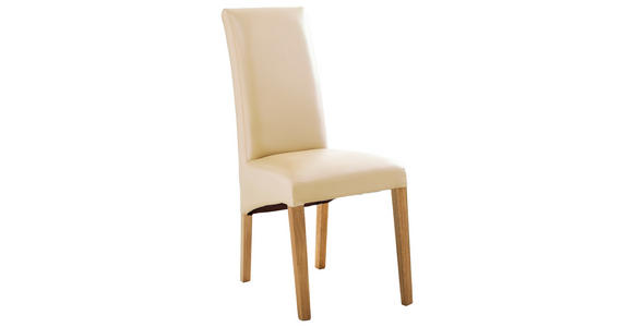 STUHL  Beinauswahl, Stoffauswahl Lederlook  - Eichefarben/Beige, KONVENTIONELL, Holz/Textil (47/102/57cm) - Carryhome