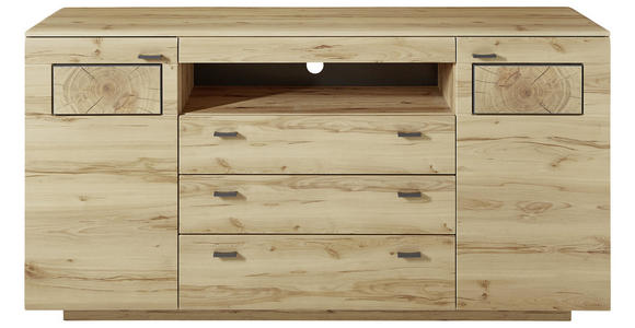 SIDEBOARD 175/98/47 cm  - Buchefarben/Graphitfarben, KONVENTIONELL, Holzwerkstoff/Metall (175/98/47cm) - Xora