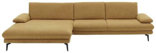 ECKSOFA Currygelb Chenille - Currygelb/Schwarz, Design, Textil/Metall (180/310cm) - Dieter Knoll