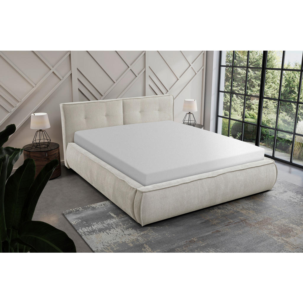 Livetastic ČALOUNĚNÁ POSTEL, 180/200 cm, béžová