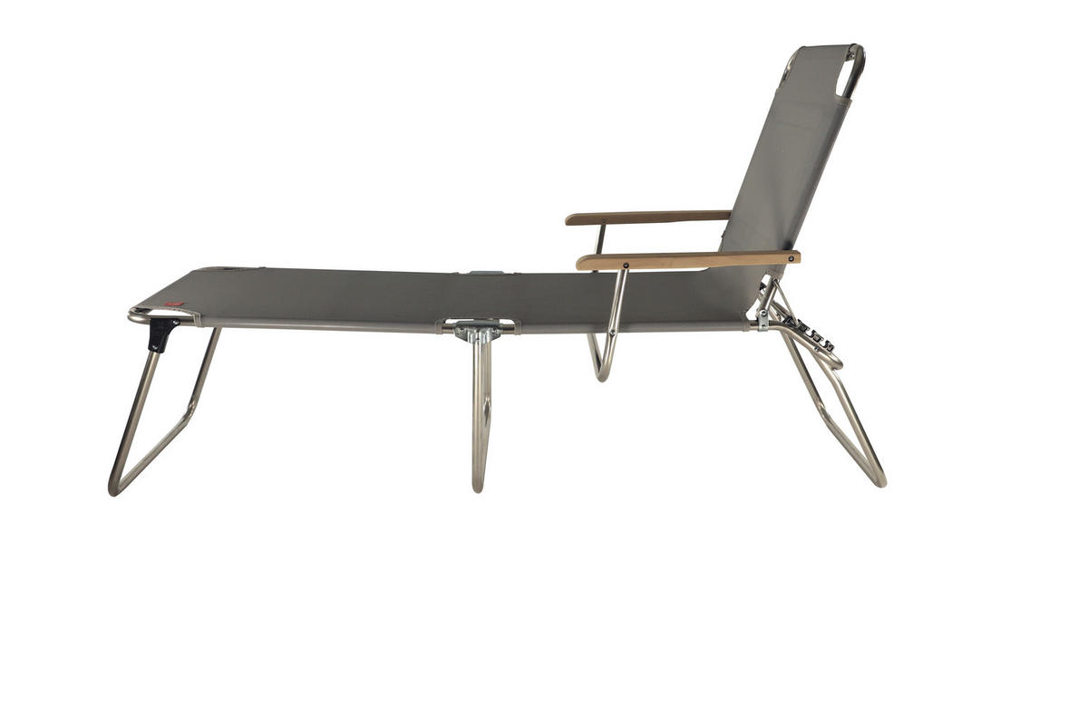 SONNENLIEGE 69/40/190 cm  - Grau, Design, Textil/Metall (69/40/190cm) - FIAM