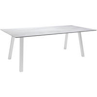 GARTENTISCH Kunststoff Hellgrau rechteckig  - Silberfarben/Hellgrau, MODERN, Kunststoff/Metall (220/100/75cm) - Stern