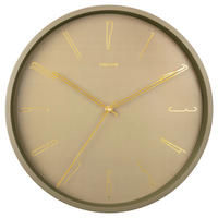 WANDUHR  Goldfarben, Grün  - Goldfarben/Grün, Basics, Metall (35/35/4cm) - Karlsson