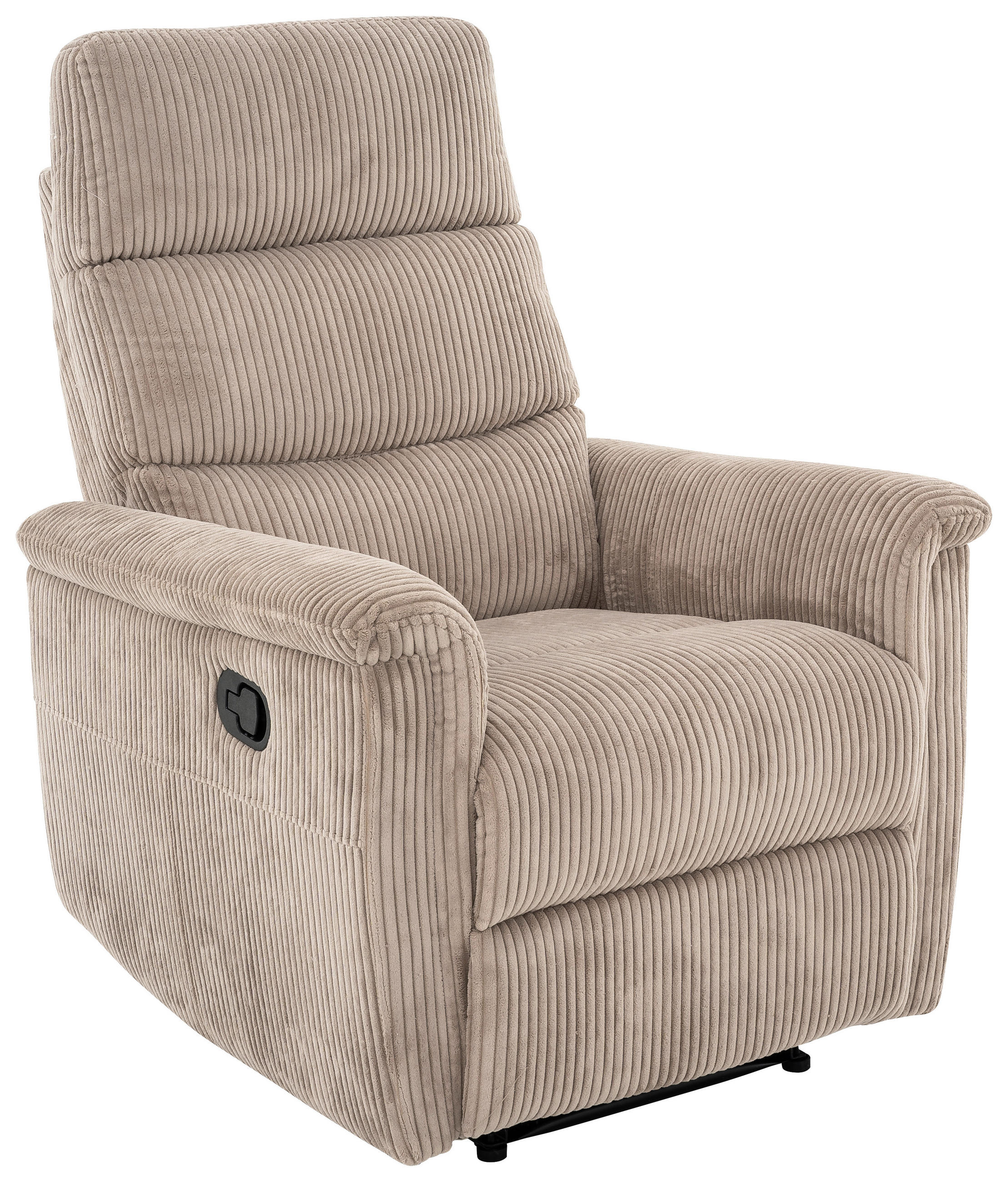 SITZGARNITUR in Cord Hellbraun  - Hellbraun/Schwarz, Design, Kunststoff/Textil (78/131/184/108/89cm) - Livetastic