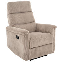 RELAXSESSEL in Metall, Textil Hellbraun  - Hellbraun/Schwarz, Design, Kunststoff/Textil (78/108/89cm) - Livetastic