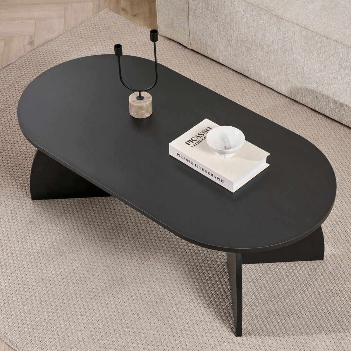 COUCHTISCH Schwarz  - Schwarz, MODERN, Holzwerkstoff (120/40/60cm) - MID.YOU