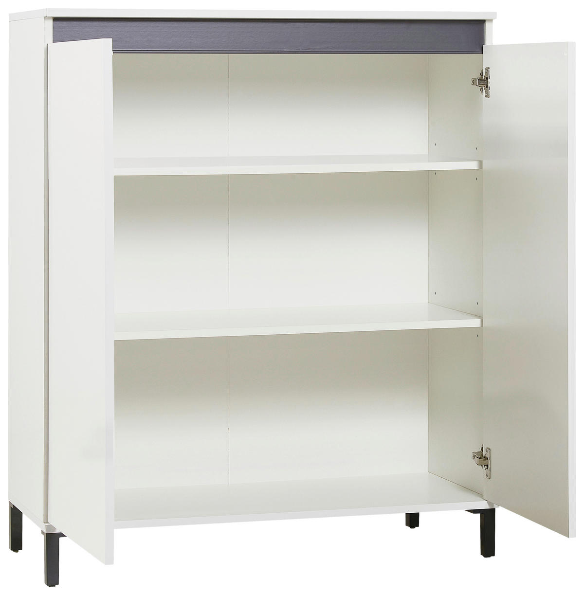 VYSOKÁ KOMODA, biela, biela s vysokým leskom, 100/110/40 cm - biela/biela s vysokým leskom, Design, kompozitné drevo/plast (100/110/40cm) - Xora