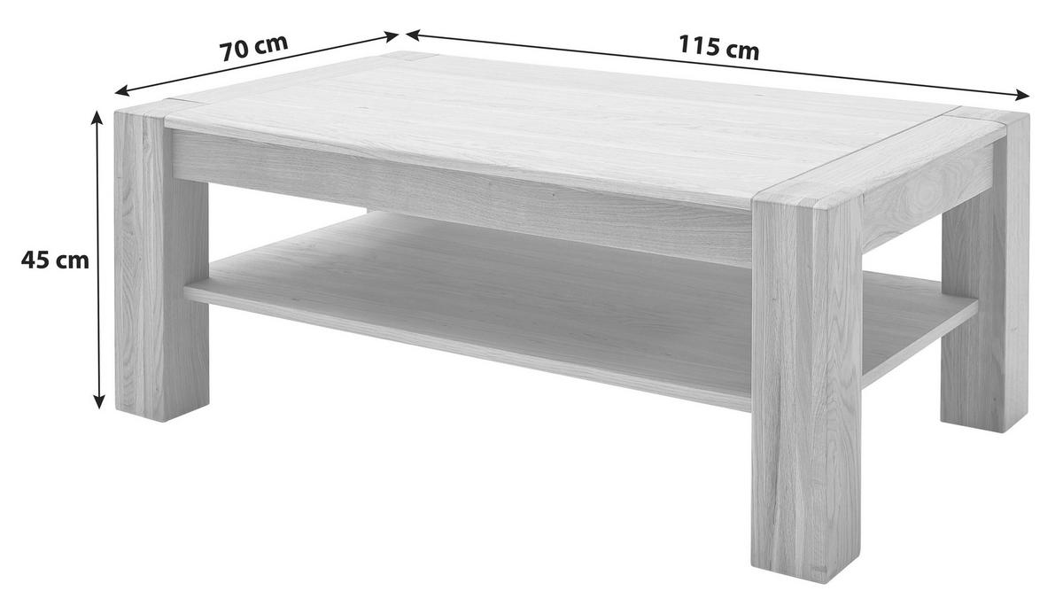 COUCHTISCH in Holz, Holzwerkstoff 115/70/45 cm  - Eichefarben, Design, Holz/Holzwerkstoff (115/70/45cm) - Livetastic