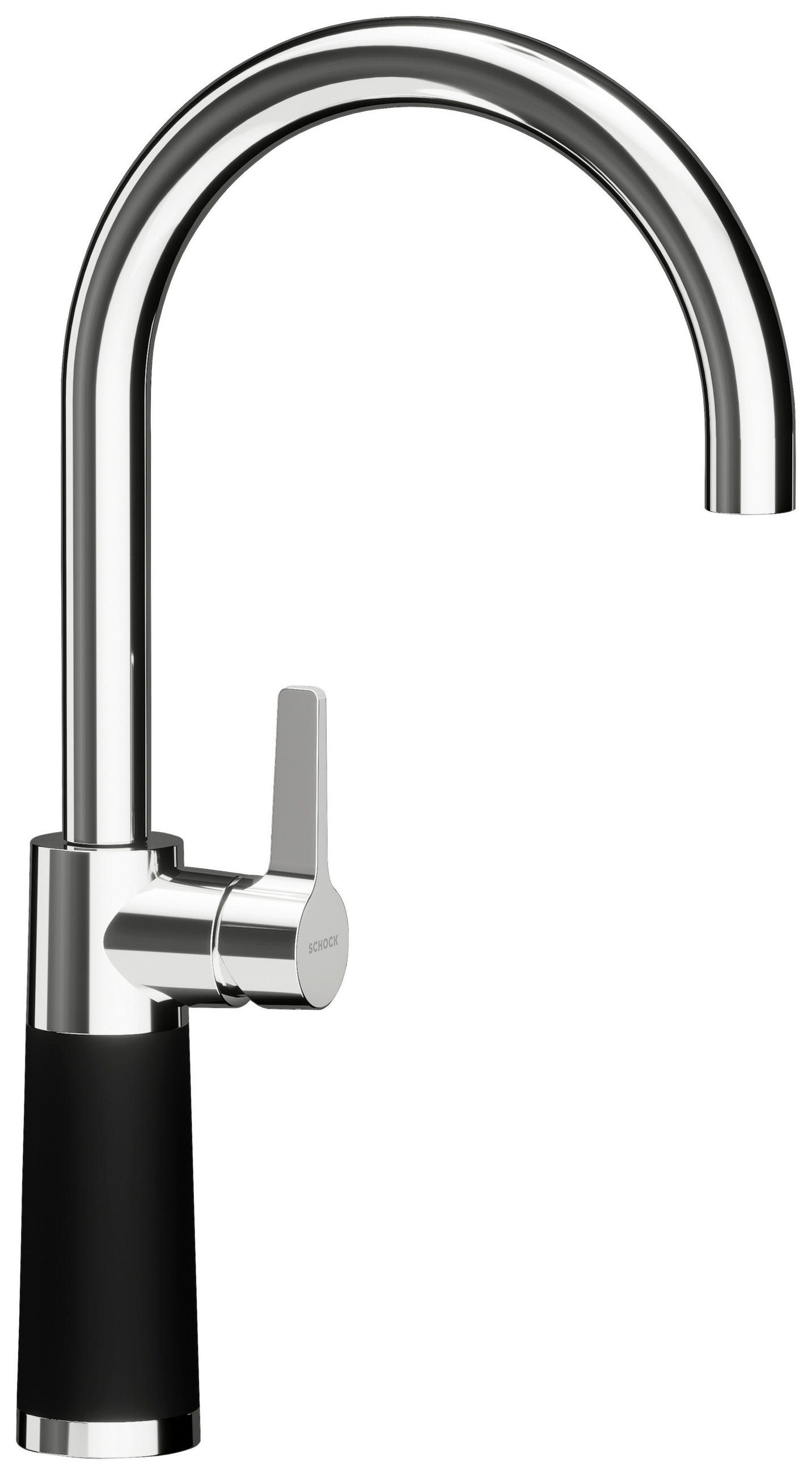 KÜCHENARMATUR 555000NGT  - Schwarz, Basics, Stein/Metall (5,2/39,2/19cm) - Schock