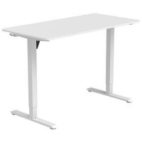 SCHREIBTISCH 120/60/70-115 cm Weiß elektrisch höhenverstellbar  - Weiß, MODERN, Holzwerkstoff/Kunststoff (120/60/70-115cm) - Livetastic