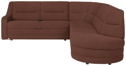 ECKSOFA in Flachgewebe Braun  251/285 cm  - Schwarz/Braun, KONVENTIONELL, Kunststoff/Textil (251/285cm) - Sedda