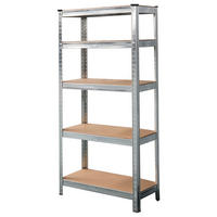 SCHWERLASTREGAL 90/180/40 cm  - Silberfarben, KONVENTIONELL, Holzwerkstoff/Metall (90/180/40cm)