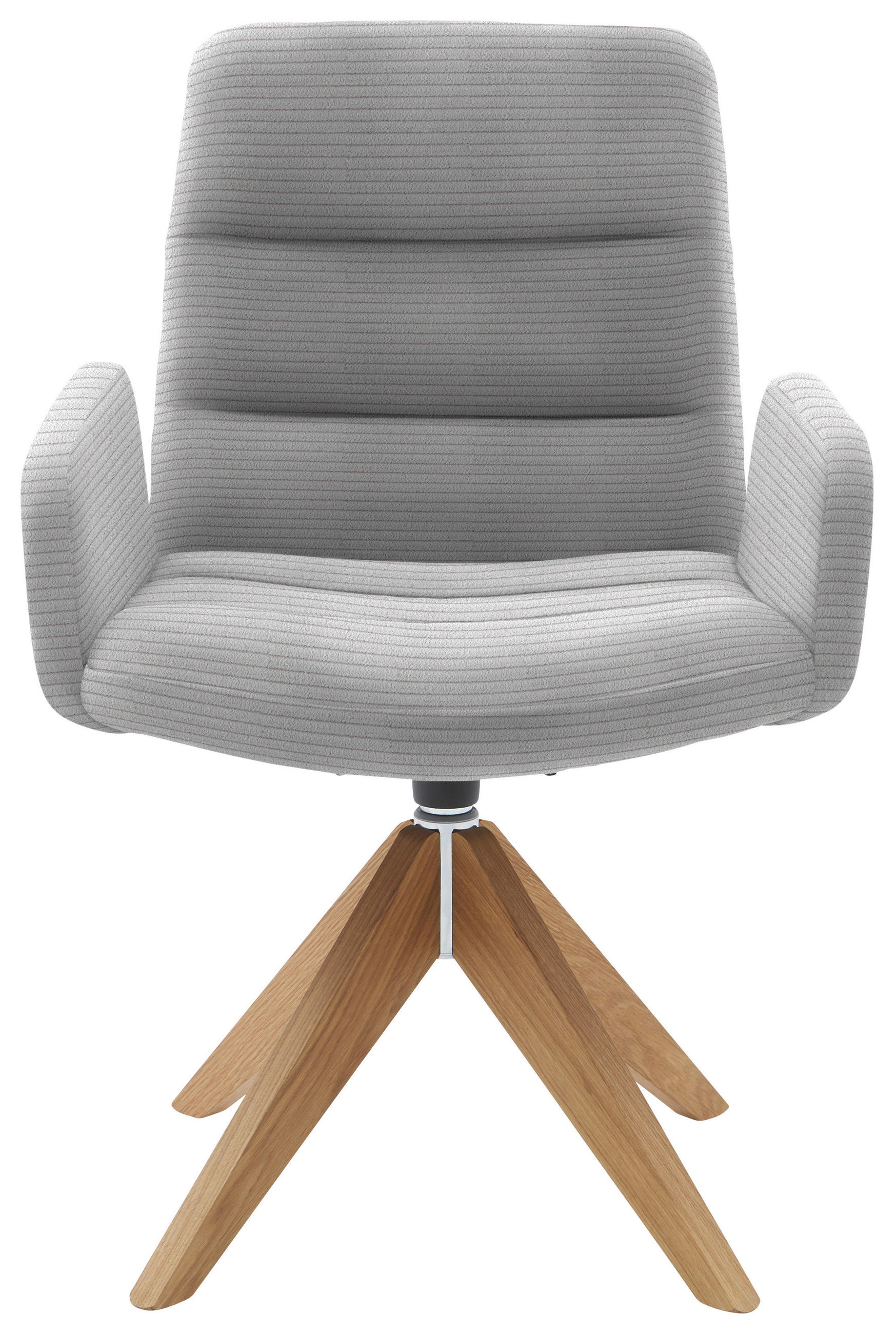 ARMLEHNSTUHL  in Cord  - Naturfarben/Grau, Design, Holz/Textil (61/88/66cm) - Dieter Knoll