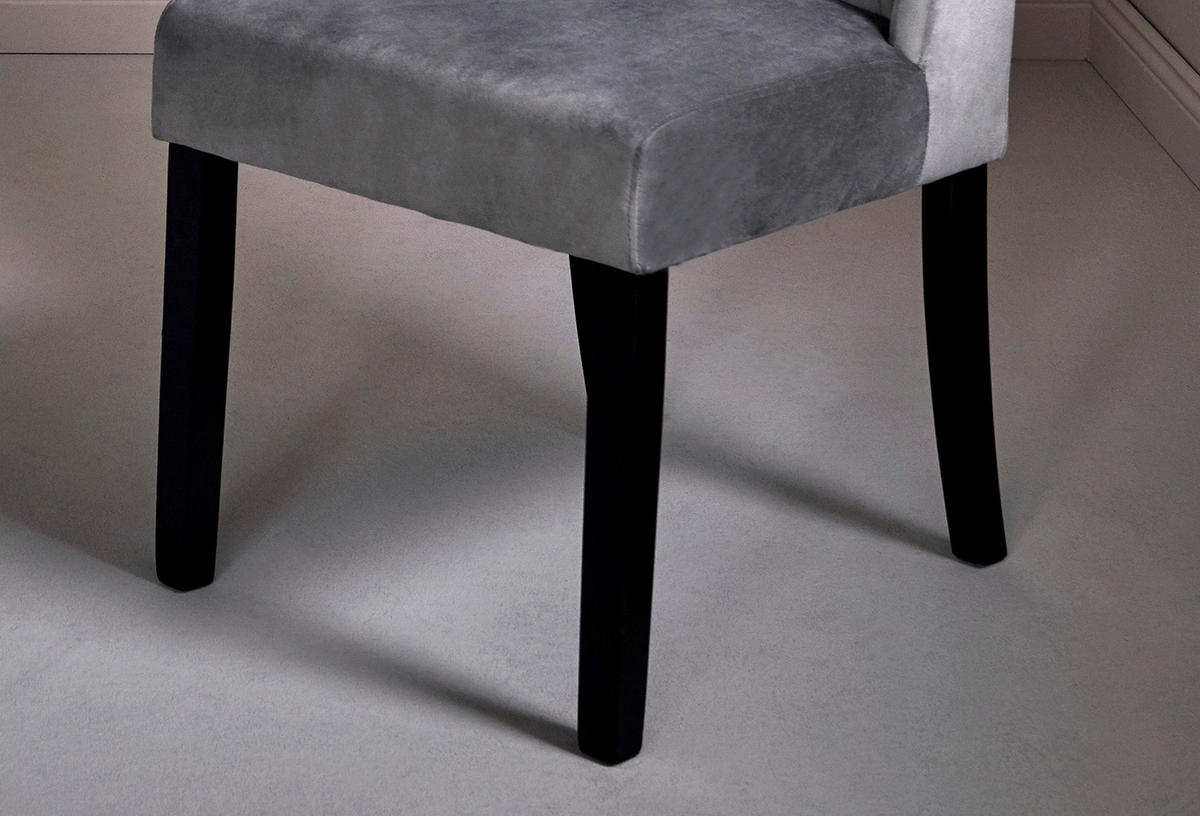 STUHL  in Samt  - Anthrazit/Schwarz, Modern, Holz/Textil (50/62/99cm) - Livetastic