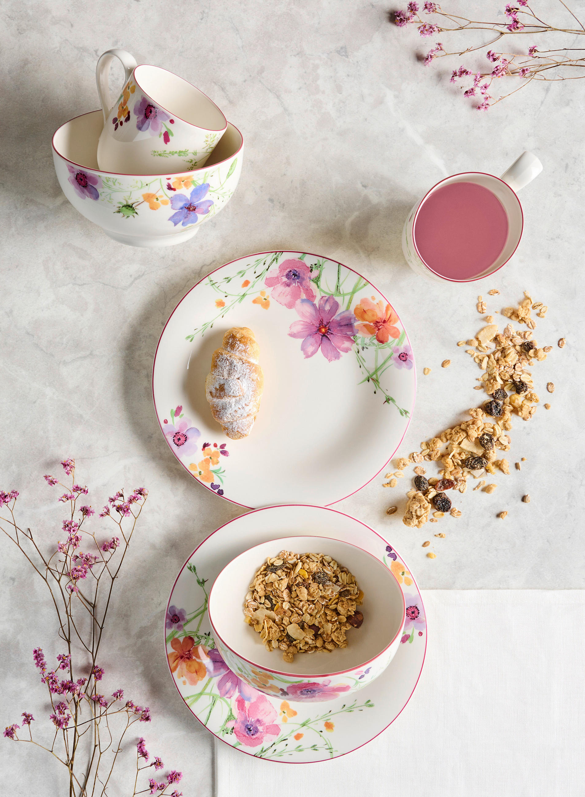 FRÜHSTÜCKSSERVICE Multicolor Mariefleur Basic  - Multicolor, KONVENTIONELL, Keramik - Villeroy & Boch
