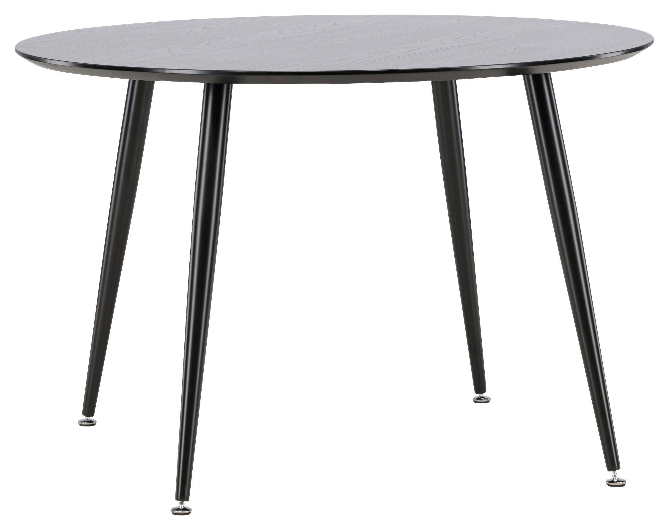 ESSTISCH in Metall, Holzwerkstoff 115/115/75 cm  - Schwarz, Design, Holzwerkstoff/Metall (115/115/75cm) - Livetastic
