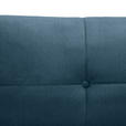 SCHLAFSOFA  in Samt Blau  - Blau/Schwarz, KONVENTIONELL, Holz/Textil (220/95/98cm) - Carryhome
