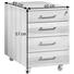 ROLLCONTAINER Kernbuche furniert, teilmassiv Buchefarben - Buchefarben/Silberfarben, KONVENTIONELL, Holz/Kunststoff (40/57/65cm) - LINEA NATURA