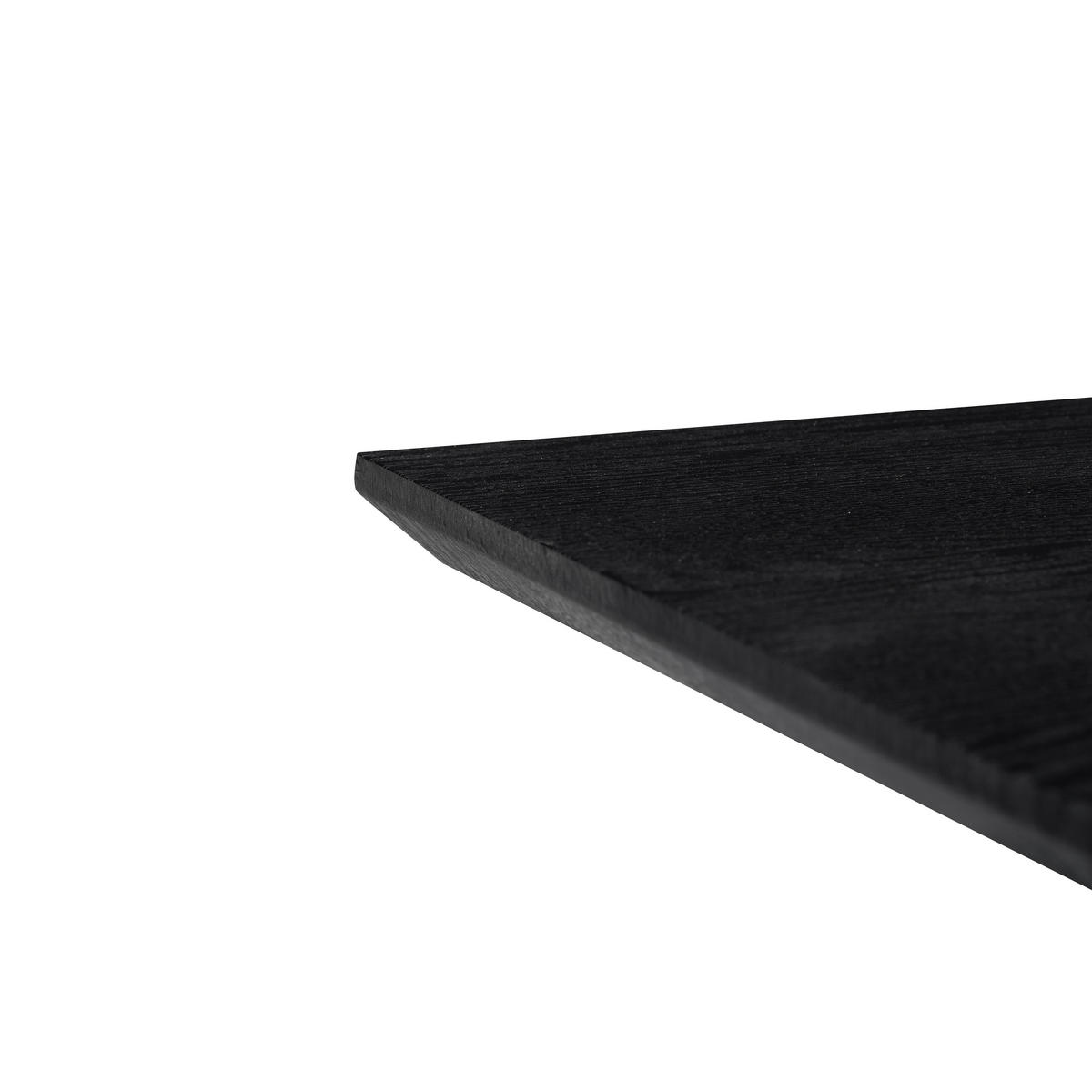 ESSTISCH rechteckig Schwarz  - Schwarz, Design, Holzwerkstoff/Metall (180/100/76cm) - Boxxx