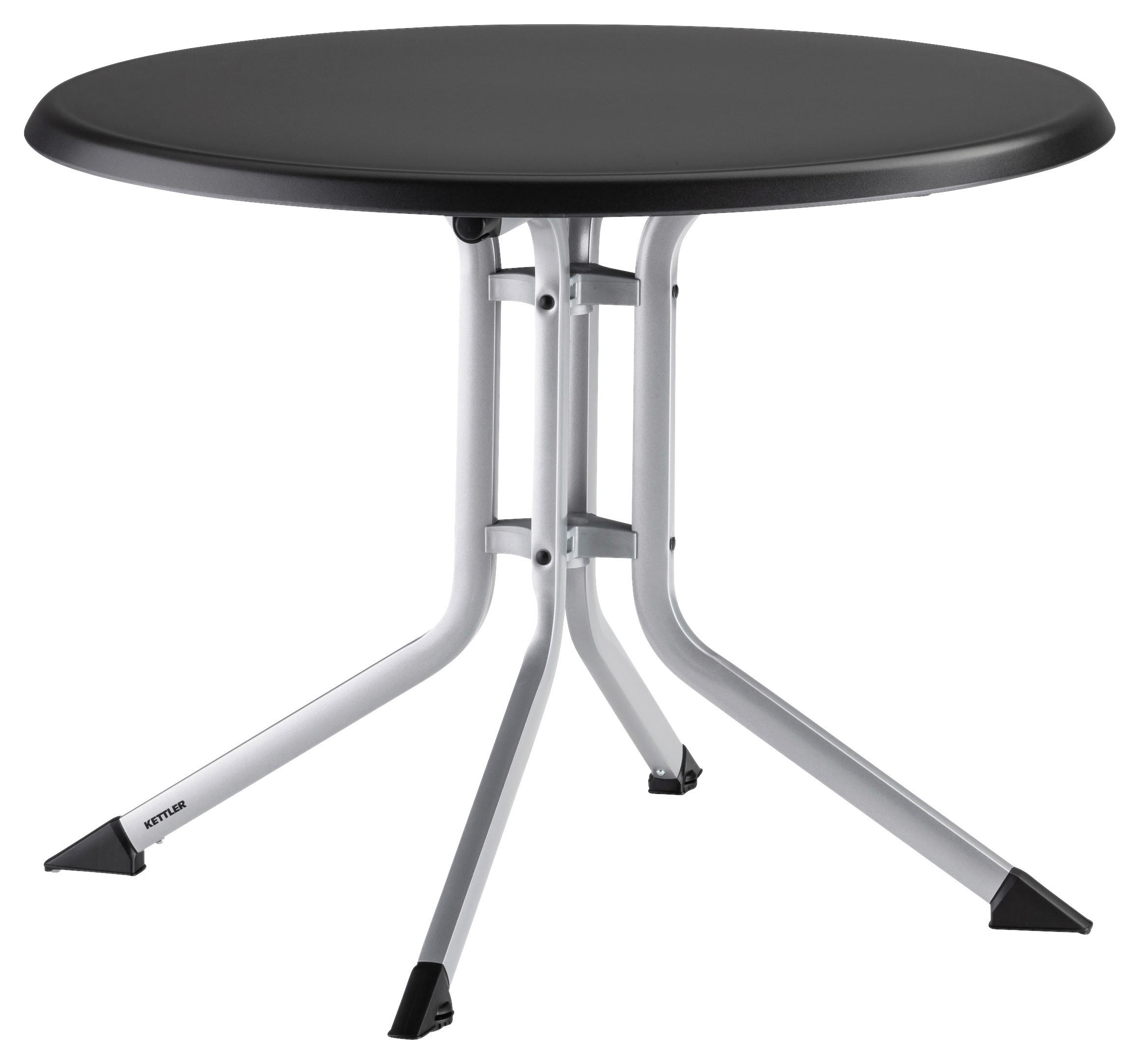 GARTENKLAPPTISCH Metall, Kunststoff Anthrazit, Silberfarben  - Anthrazit/Silberfarben, Basics, Kunststoff/Metall (85/74cm) - Kettler