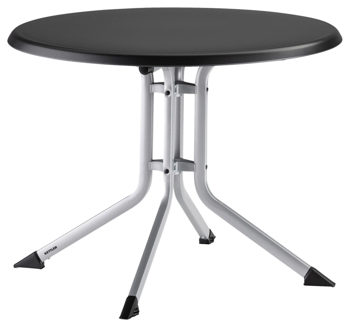 GARTENKLAPPTISCH Metall, Kunststoff Anthrazit, Silberfarben  - Anthrazit/Silberfarben, Basics, Kunststoff/Metall (85/74cm) - Kettler