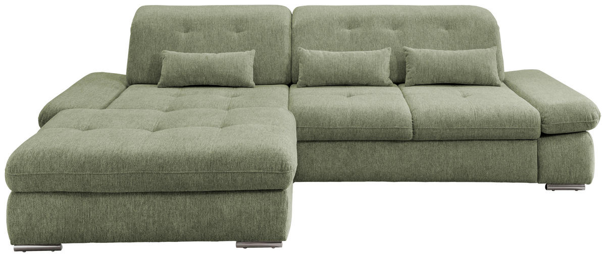 Freisteller von Livetastic ECKSOFA Grün Chenille.