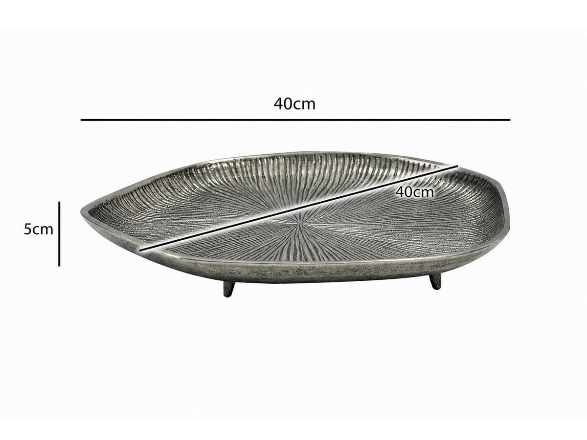DEKOSCHALE - Silberfarben, Design, Metall (40/5/40cm) - Livetastic