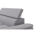 ECKSOFA  in Flachgewebe Grau  - Schwarz/Grau, KONVENTIONELL, Kunststoff/Textil (220/266cm) - Carryhome