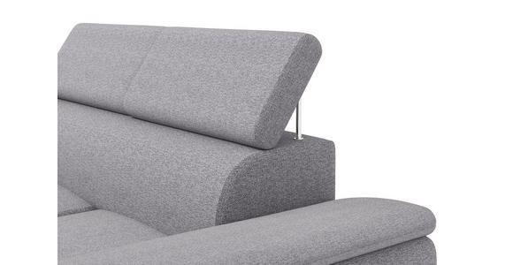 ECKSOFA  in Flachgewebe Grau  - Schwarz/Grau, KONVENTIONELL, Kunststoff/Textil (220/266cm) - Carryhome