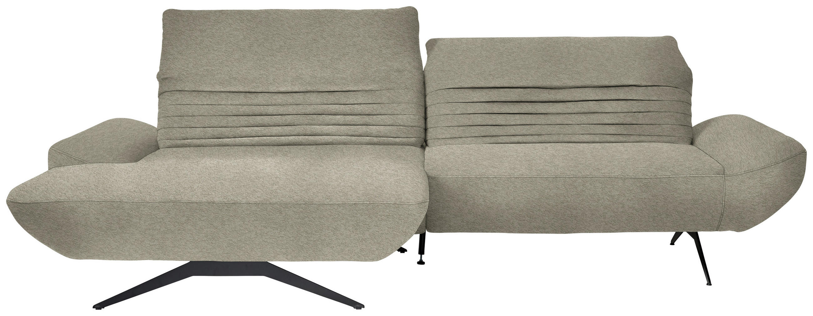 HÖRNSOFFA i teddy tyg gråbrun  - gråbrun/brun, Design, metall/textil (170-195/280cm) - Livetastic