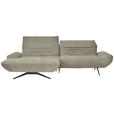 ECKSOFA  in Teddystoff Graubraun  170-195/280 cm  - Graubraun/Schwarz, Design, Textil/Metall (170-195/280cm) - Dieter Knoll