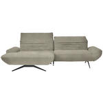 ECKSOFA  in Teddystoff Graubraun  170-195/280 cm  - Graubraun/Schwarz, Design, Textil/Metall (170-195/280cm) - Dieter Knoll