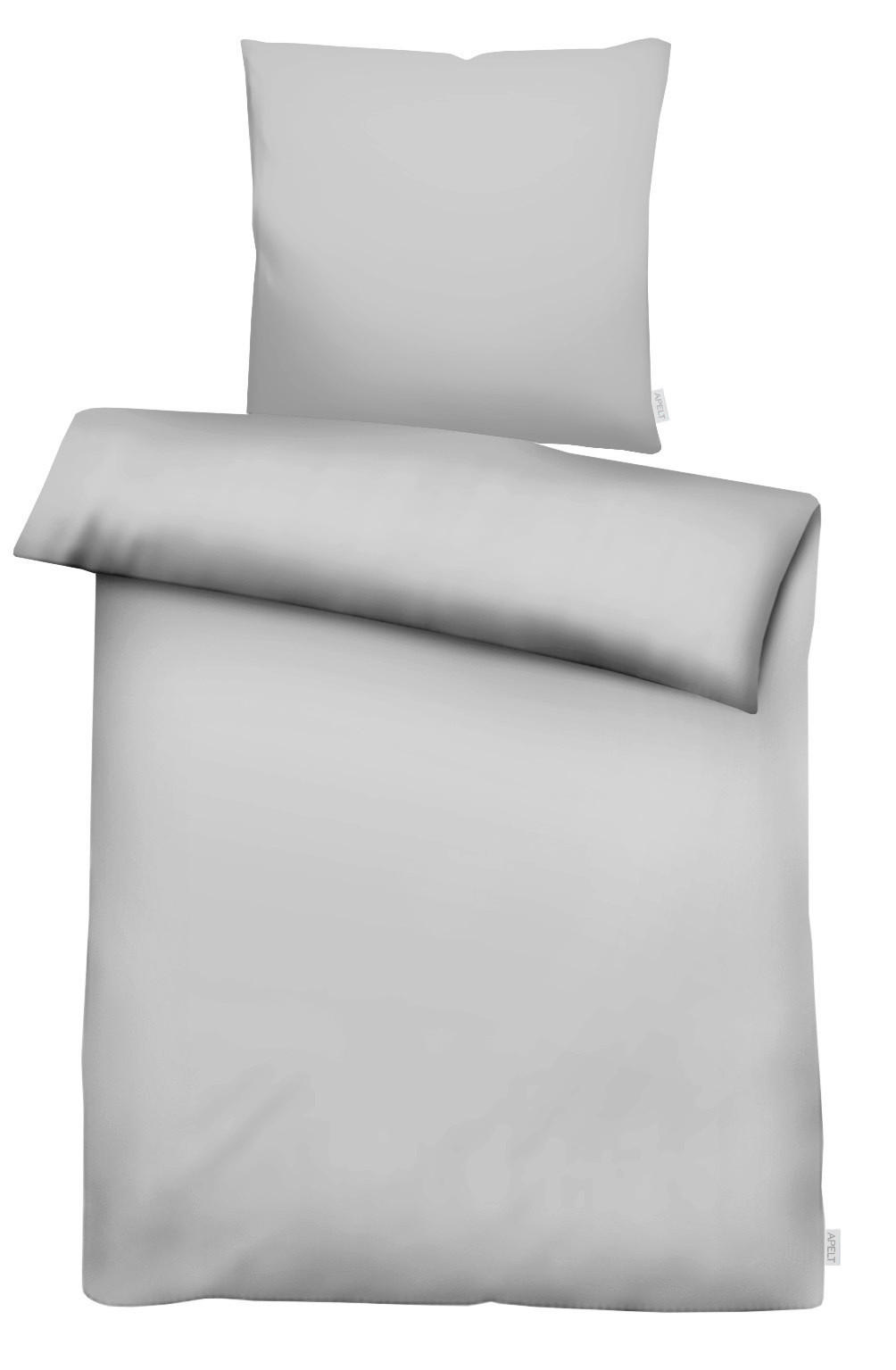 BETTWÄSCHE Annie Satin 155/220 cm  - Hellgrau, Basics, Textil (155/220cm) - Apelt