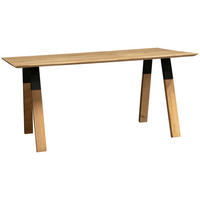 ESSTISCH in Holz, Metall 160/76/90 cm  - Schwarz/Naturfarben, MODERN, Holz/Metall (160/76/90cm) - Livetastic