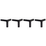 FUßSET 12/9/12 cm   - Schwarz, MODERN, Kunststoff (12/9/12cm) - Voleo