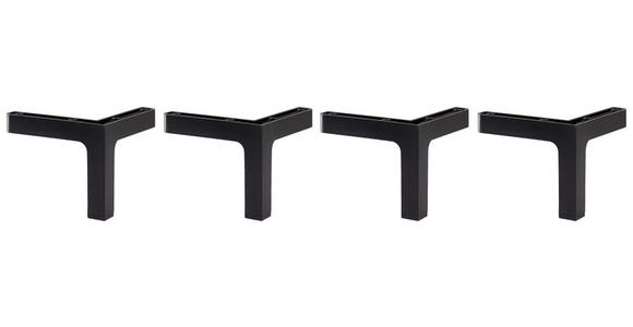 FUßSET 12/9/12 cm - Schwarz, MODERN, Kunststoff (12/9/12cm) - Voleo