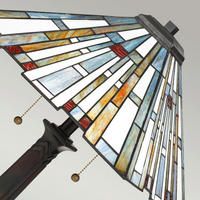 TISCHLEUCHTE 40,6/62,9 cm   - Dunkelbraun/Multicolor, KONVENTIONELL, Glas/Naturmaterialien (40,6/62,9cm) - Elstead Lighting