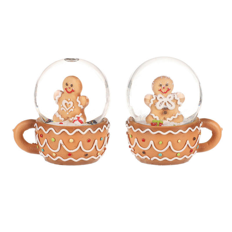 VÁNOČNÍ FIGURKA - hnědá, Basics, plast (9/10/7cm)