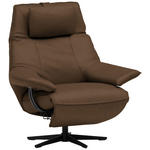 RELAXSESSEL in Leder Khaki  - Khaki/Schwarz, Design, Leder/Metall (92/79/82cm) - Dieter Knoll