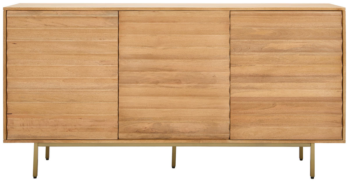 SIDEBOARD  in 170/85/40 cm  - Messingfarben/Naturfarben, LIFESTYLE, Holz/Metall (170/85/40cm) - Livetastic