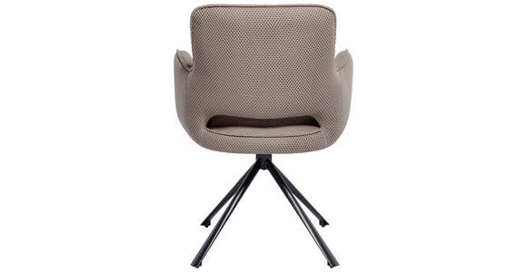 ARMLEHNSTUHL in Eisen Netz - Schwarz/Grau, Design, Textil/Metall (60/86/62cm) - Novel