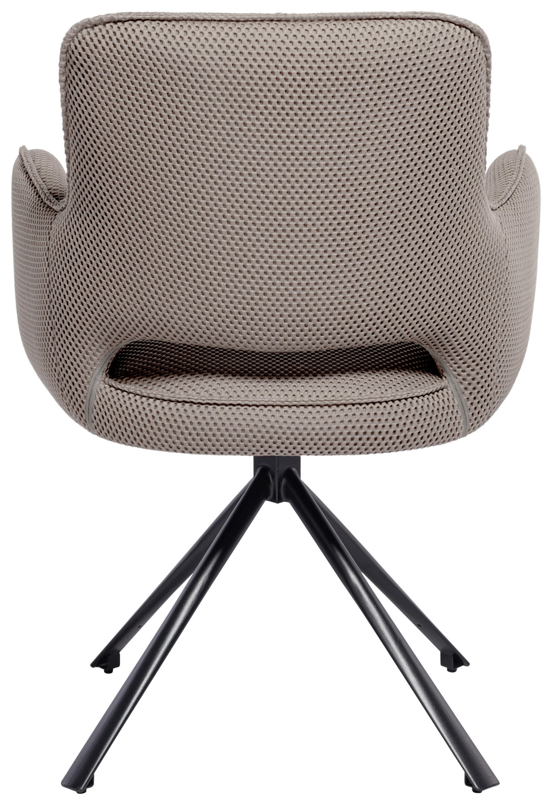 STOL MED ARMSTÖD järn nät  - svart/grå, Design, metall/textil (60/86/62cm) - Novel