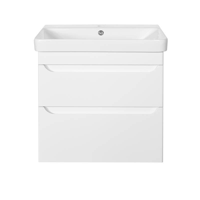 KOMBI UMIVAONIK  bijela  - bijela/bijela visoki sjaj, Basics, drvni materijal/keramika (60/62/46cm)