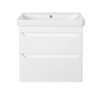 KOMBI UMIVAONIK  bijela  - bijela/bijela visoki sjaj, Basics, drvni materijal/keramika (60/62/46cm)