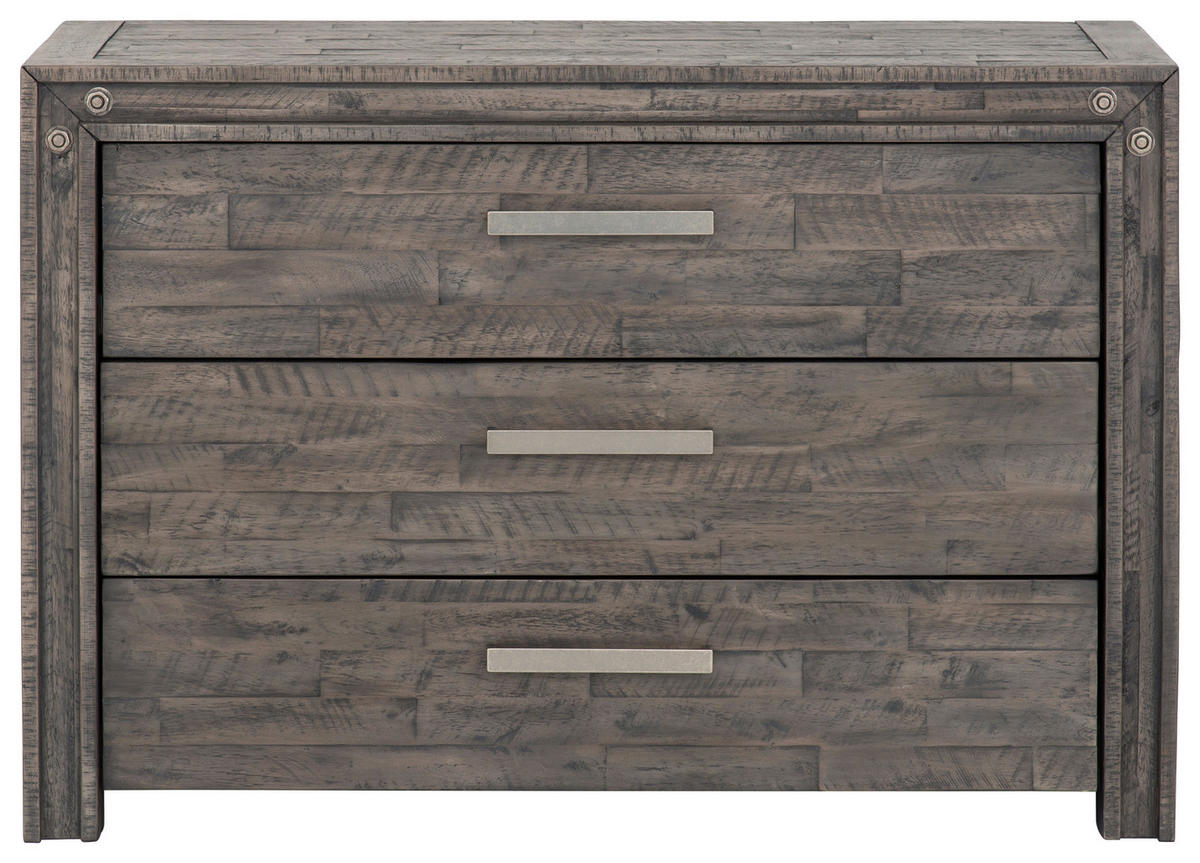 KOMMODE  in 120/81/46 cm  - Dunkelgrau/Grau, Trend, Holz/Metall (120/81/46cm) - Hasena